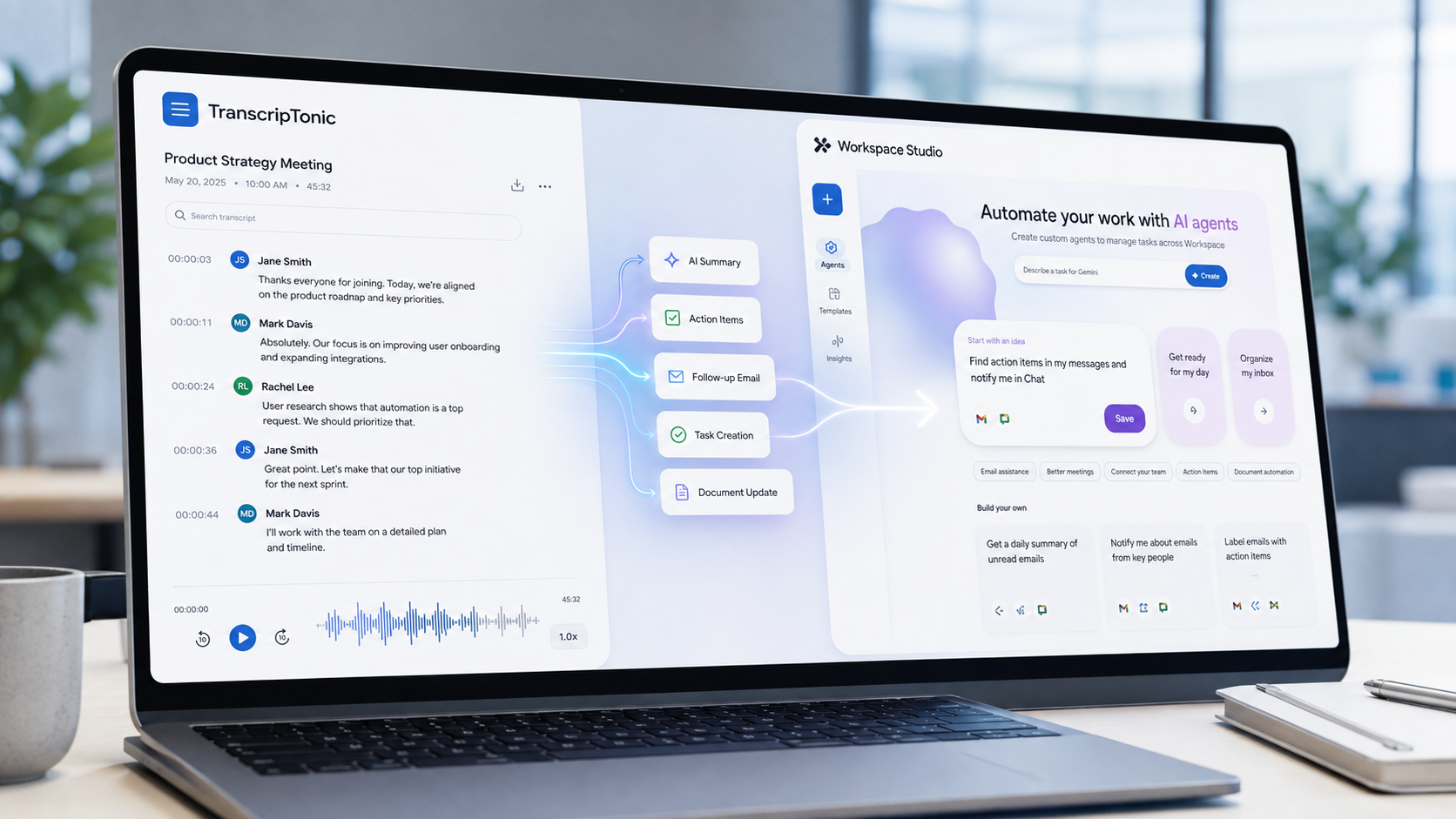 Hướng dẫn cài đặt TranscripTonic + Workspace Studio